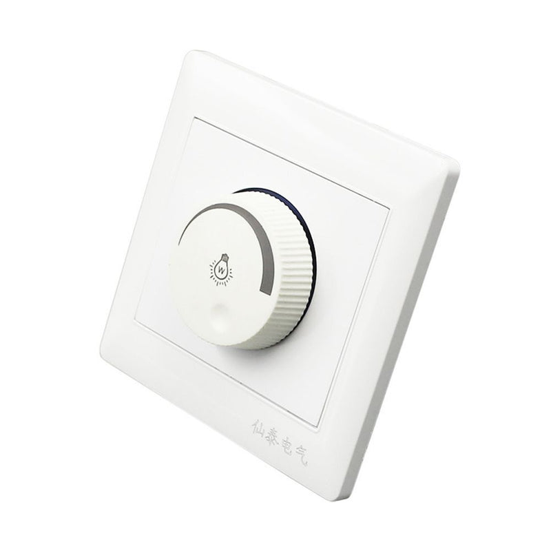 White Adjustable 220V 10A Lamp Brightness Controller Light Switch Dimmer Switch