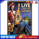 20x30cm Retro Pirate Rectangular Tin Painting Metal Wall Signs Plaque (B)