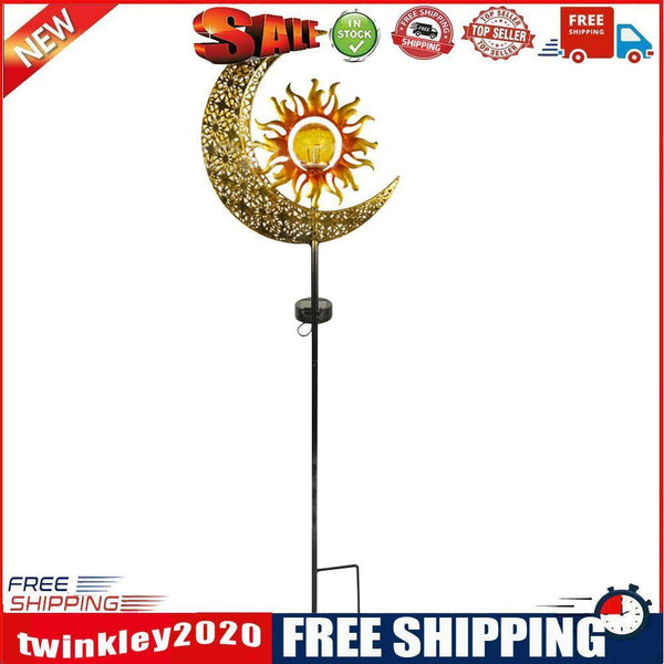 Energy Saving Solar Sun Moon Hollow Light Courtyard Garden Landscape Lamp