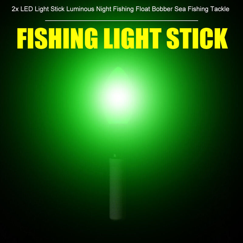2pcs Luminous LED Night Light Stick Electronic Sea Float Bobber Fishing Tackl