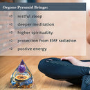 Orgonite Pyramid Amethyst Peridot Healing Crystal Energy Orgone Crafts (C) Newly