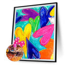 5D DIY Cartoon Heart Mosaic Full Round Diamond Drawing Handmade Rhinestone Cr