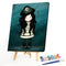 Oil Paint By Numbers Little Girl Coloring Picture Digital