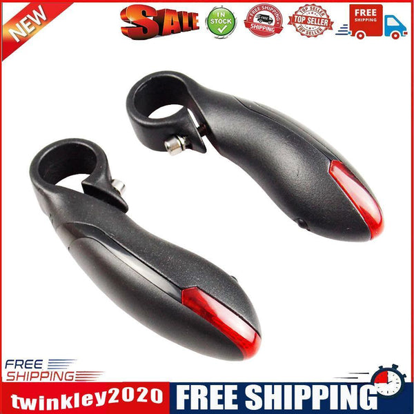 2x Bicycle Handlebar Grip Light 3 Modes MTB Turn Signal Safety Warning Lamp