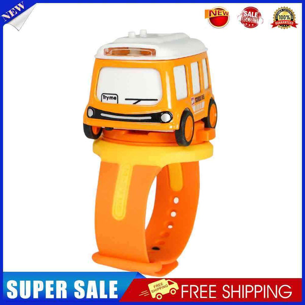 #A Mini Cartoon Cars Analog Electronic Watch Wrist Racing Pull Back for Kid Boy