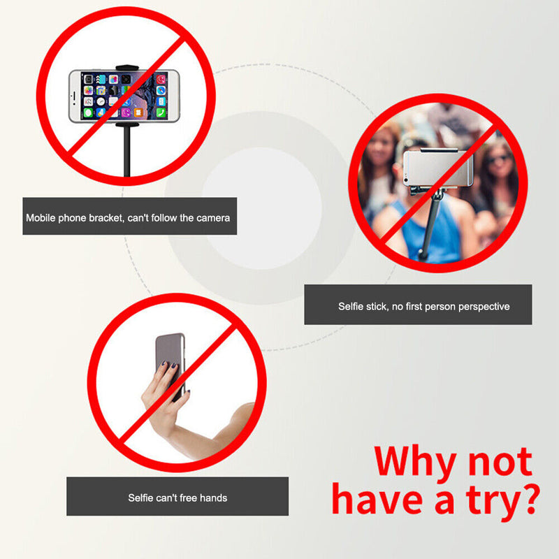 Smart Phone Video Bracket Hands Free Hanging Neck Camera Video Selfie Bracket
