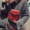 Rivet Stone Pattern Handbags Women Messenger Leather Shoulder Bag (Red)