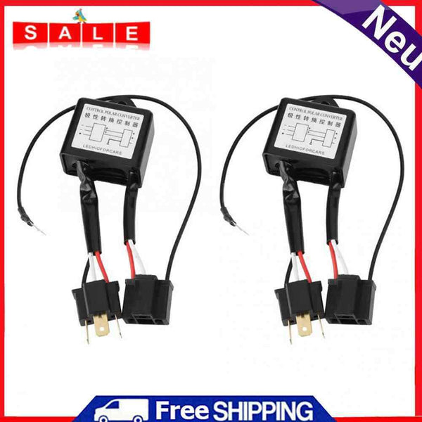 1 Pair Reversed Polarity Switch Converter Harness Adapter for H4 Xenon Light