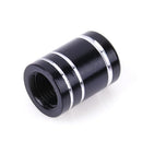 4pcs Aluminum Car Motorcycle Wheel Tire Valve Stem Caps Covers (Black)