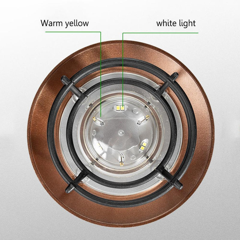 Camping Lantern 3 Gears Retro Tent Light for Travel Hiking Emergency (Bronze)