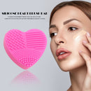 Silicone Makeup Brush Cleaner Scrubber Board Pad Heart-shaped Make Up Clean