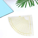 Practical DIY Patchwork Fan Ruler Yellow Quilting Sewing Cutter Circle Cutter