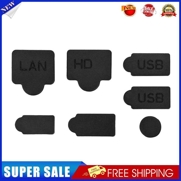 7pcs Silicone Dust Plugs Set USB HDMI-compatible Interface Anti-Dust Cap Co