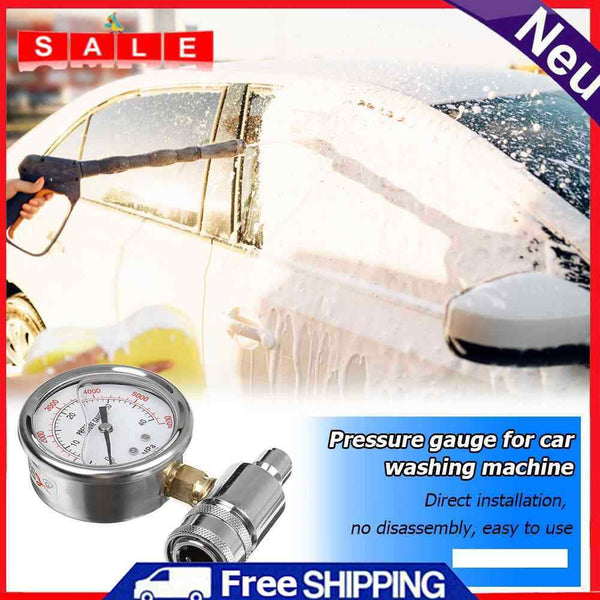 6000PSI / 40MPa 3/8"" Quick Coupling Pressure Washer Pressure Gauge