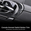 Console Armrest Switch Trim for Mercedes W205 15-20 (Carbon Fiber Look) Newly