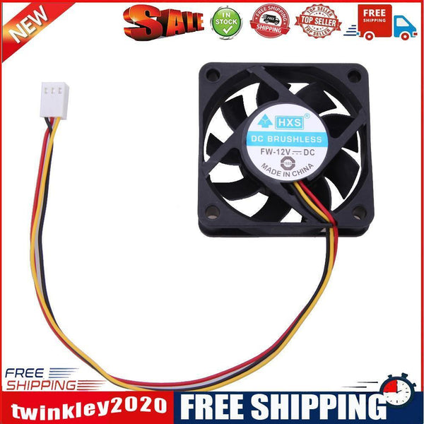 12V DC 6cm PC Cooling Portable Fan Ball Bearing 3 Pin Connector P4*5