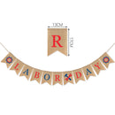 Labor Day Pennant Weatherproof Linen Flag Festive Decorations for Outdoor Garden