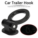 Decorative Car Trailer Hook Racing Ring Style Bumper Towing Hook (Black) Newly