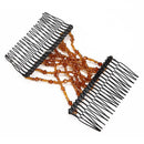 Elastic Magic DIY Double Clip Headband Bun Hair Combs Metal Hairpins Beads Comb