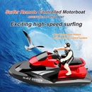 2.4G Waterproof 20km/h RC Boat High Speed Remote Control Motorboat (Red C) Newly