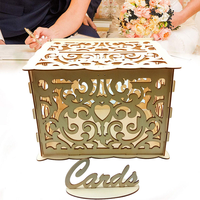 DIY Hollow Wooden Greeting Card Box Wedding Reception Supplies (JMO1774) Newly