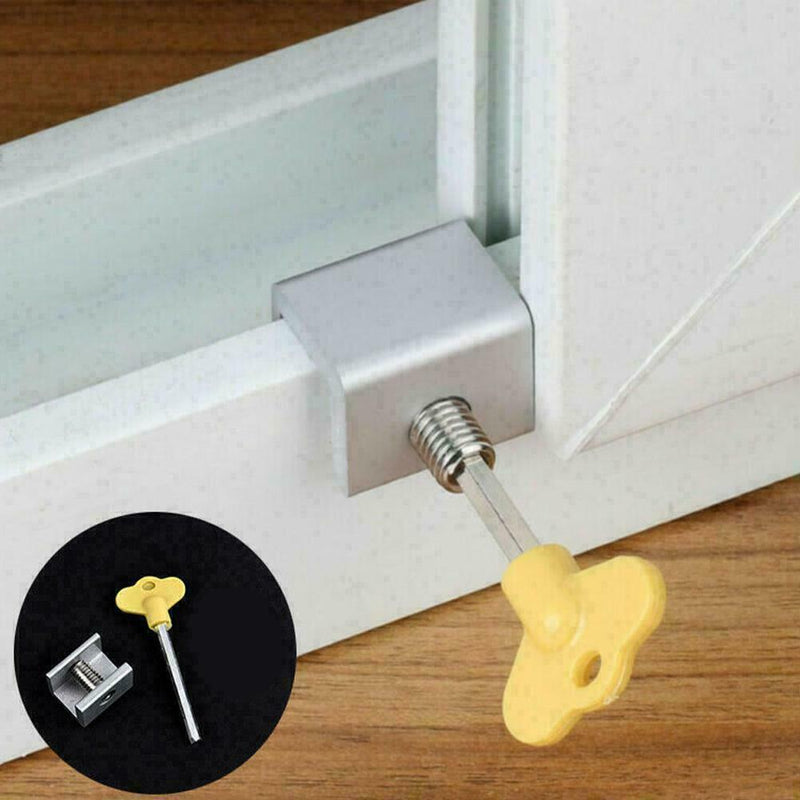 Aluminum Safety Locks Window For Home Adjustable Slide Stopper Door Goo J0S8
