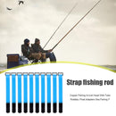 20pcs Fishing Rod Tie Strap Holder Suspenders Hook Cable Cord Belt (Blue)