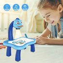 Children LED Projector Art Drawing Table Toys for Paint Learning (Blue) Newly