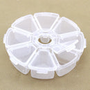 8 Slots Flower Shape Plastic Storage Jewelry Bead Box DIY Adjustable Case Newly