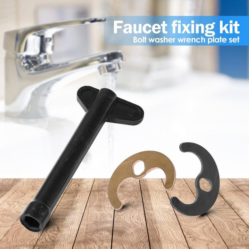 Tap Faucet Fixing Fitting Kit Bolt Washer Wrench Plate Kitchen Basin Tool Newly