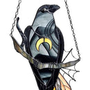Window Hanging Crow Witch Ornament Stained Glass Home Wall Garden Decor