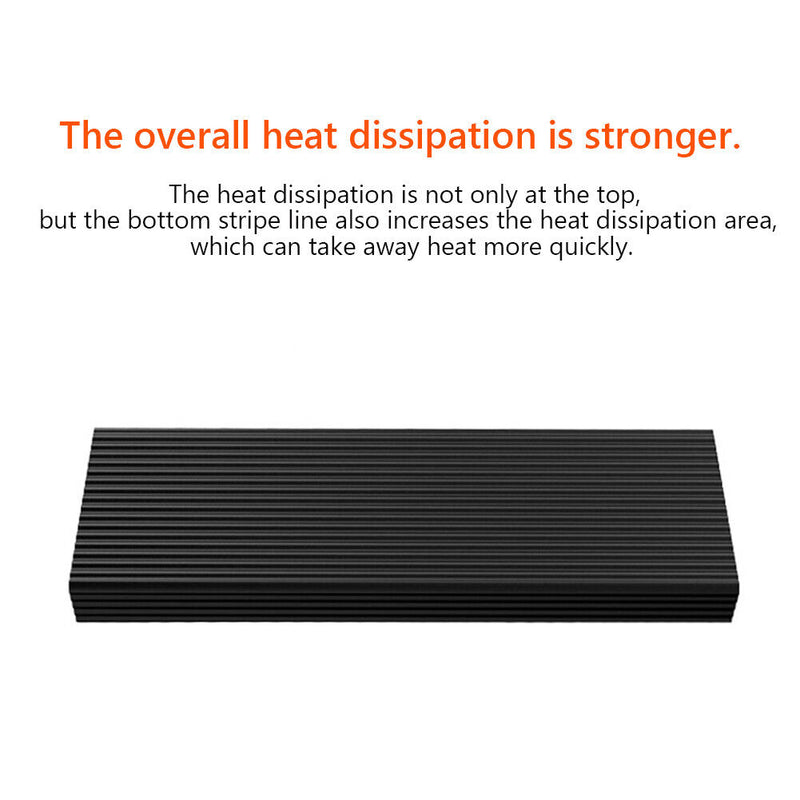 M.2 Solid State Hard Disk Heatsink Heat Radiator for PCIE 2280 SSD (Black)