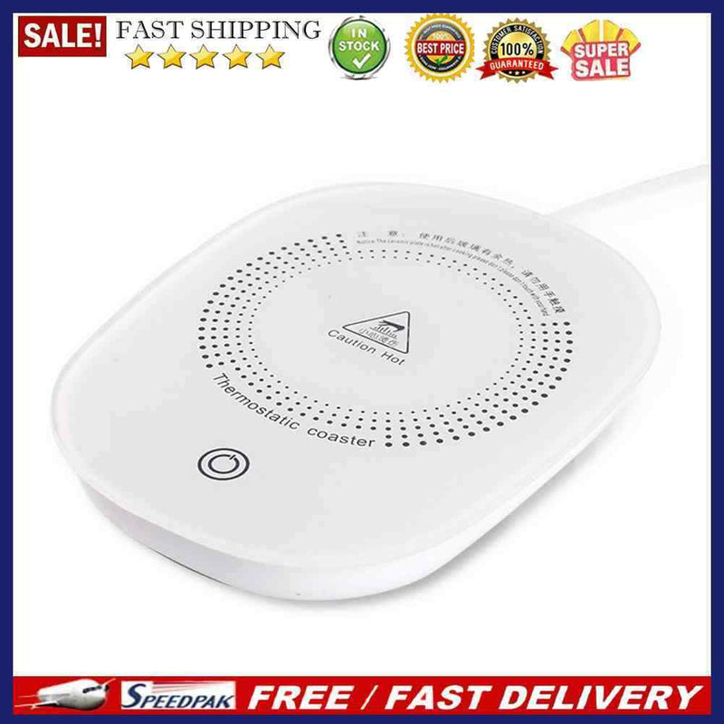 55-Degree Cup Heated Coaster Auto Gravity Sensor Home Office Cup Warmer Pad Mat