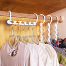 8pcs/set Clothes Hangers Rack Wardrobes Closet Clothing Hook Space Saver