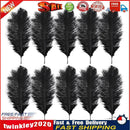10pcs Fluffy Ostrich Feather Wedding Party Plumes Feather30-35cm (Black) Newly