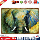 Retro Tusk Elephant Metal Plate Painting for Bar Pub Tin Plaques Wall Sign