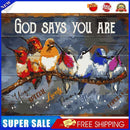 Words Bird Oil Paint By Numbers Kit DIY Acrylic Painting on Canvas Picture