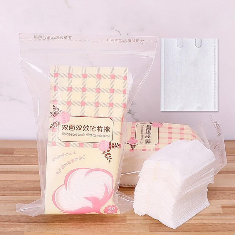 50pcs Cosmetic Cotton Pads Mild Cleaning Face Nail Remover Makeup Skin Care T