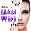 10pcs Plastic Gel Remover Clip Nail Soak Off Cap Gel Remove Tool (Purple)