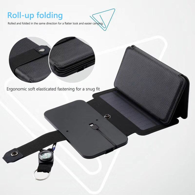 20W Folding Solar Cells Charger Outdoor 5V Solar Panels for Phone Charging Newly