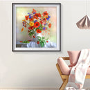 Rhinestone Diamond Painting DIY Flowers Vase Mosaic Picture Craft Wall Poster