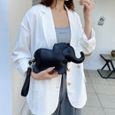 Women Fashion Elephant Solid Color Messenger Bag Casual Mini Purse Wristlet Bags