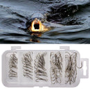 Barb Perforated Sharp Treble Bait Fishing Hook Carbon Steel Durable Head