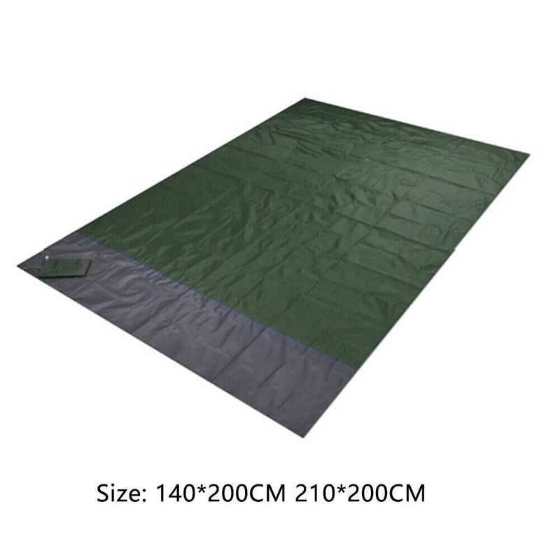Waterproof Mat Foldable Picnic Beach Sitting Pad Kit (Dark Green 140x200cm)