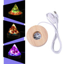 FIENZA Crystal Pyramid Reiki Pyramid, Orgone Pyramid Crystal with LED Light