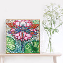 Mosaic Special Shape DIY Lotus Dragonfly Diamond Painting Rhinestone 5D Kit