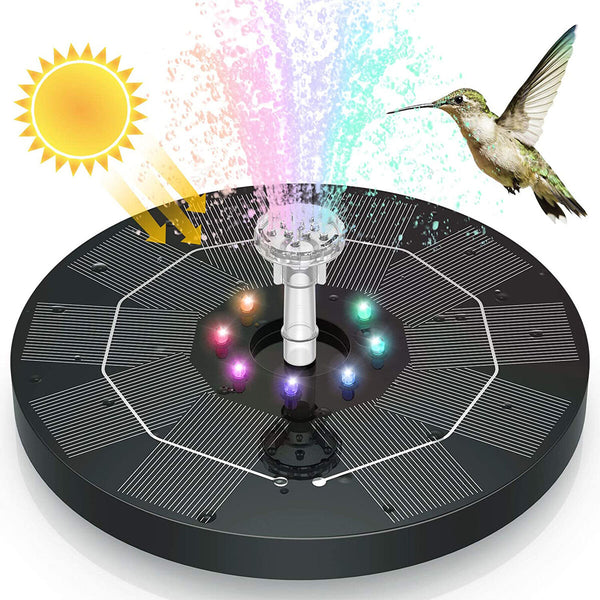 Solar Powered Floating Pump Water Fountain Birdbath Pond Pool Garden Home Decor