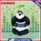 Oil Paint By Numbers Panda on Canvas Digital Paint Wall Artwork DIY Handicraft