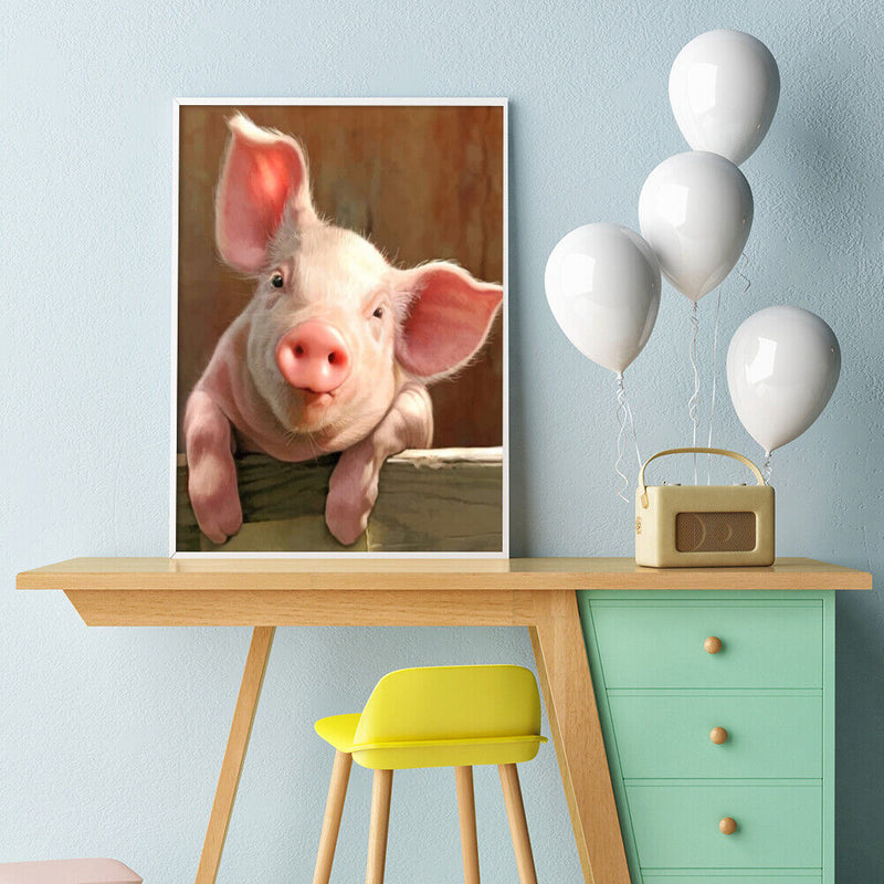 40x50cm Pig Painting By Numbers DIY Canvas Wall Picture Hand Painted Home Dec