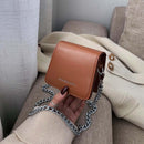 Women Letters Chain Crossbody Bags PU Leather Shoulder Messenger Mini Handbags